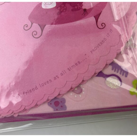 DaySpring Bella & Fifi Poodle & Cat Heart Stationary Valentine Set Scripture - Picture 6 of 11